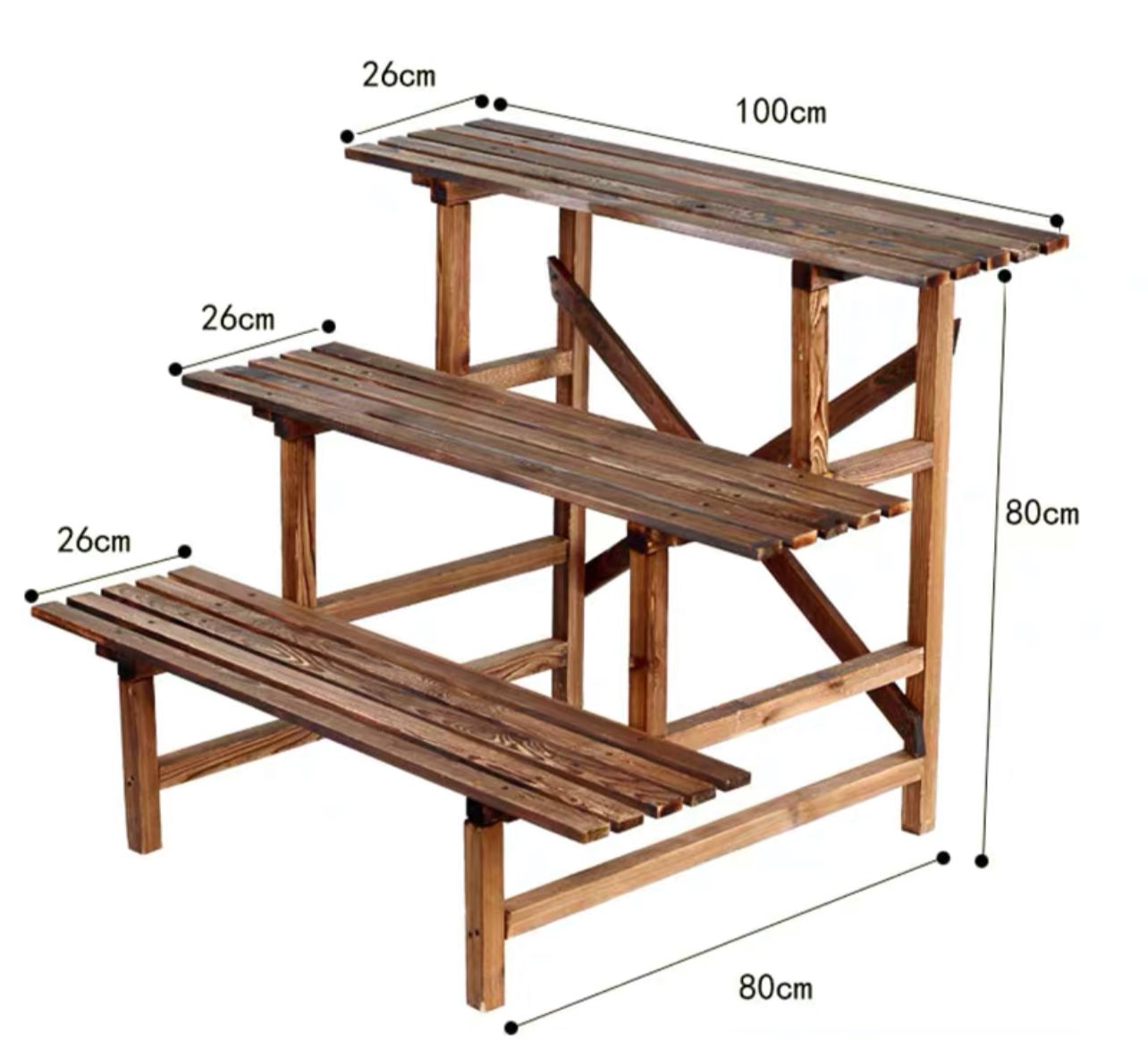 3-Tier Wooden Rack