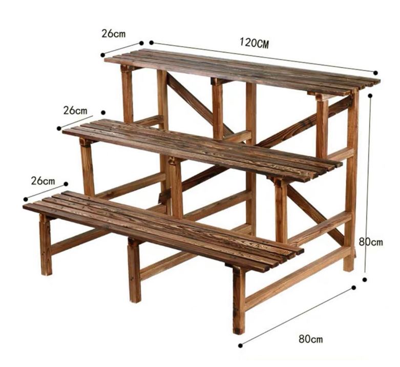 3-Tier Wooden Rack