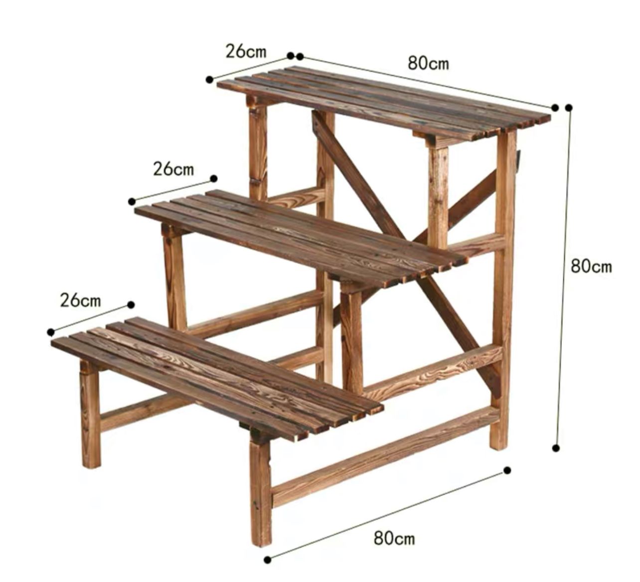 3-Tier Wooden Rack