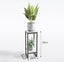 2 tier square plant rack Black