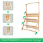 3-Tier Foldable Bamboo Rack Nature Color