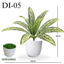 Artificial Fern Leaves in Plastic White Pot (34-36cm)