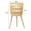Three Legged Vertical Line Bamboo Basket
