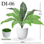 Artificial Fern Leaves in Plastic White Pot (34-36cm)