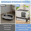 Foldable Enclosed Litter Box with Drawer (45cm)