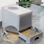 Foldable Enclosed Litter Box with Drawer(35cm)