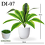 Artificial Fern Leaves in Plastic White Pot (34-36cm)