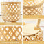 Three Legged Weave Bamboo Basket