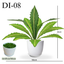 Artificial Fern Leaves in Plastic White Pot (34-36cm)