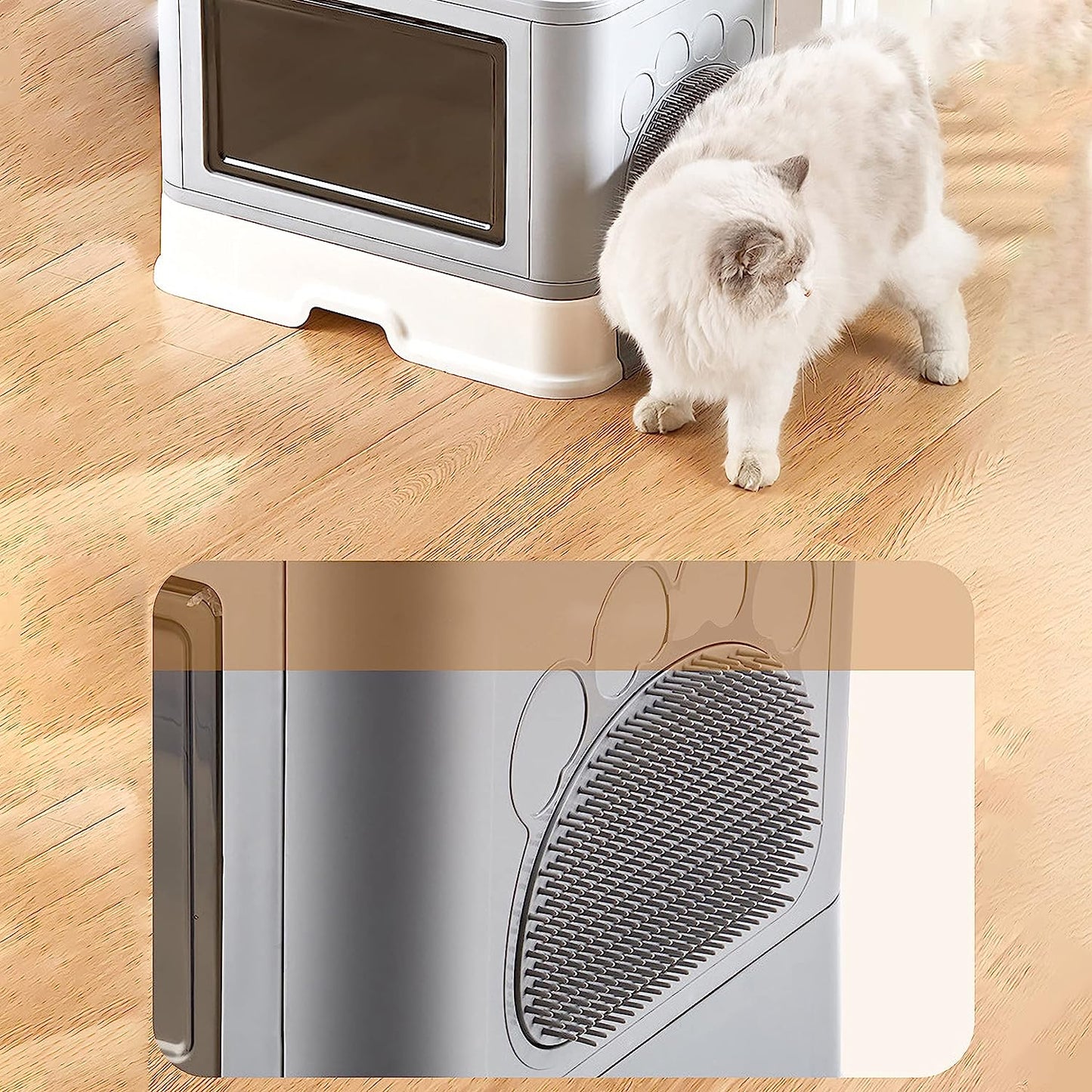 Foldable Top Entrance Litter Box with Drawer(41cm)