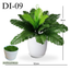 Artificial Fern Leaves in Plastic White Pot (34-36cm)