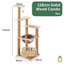 Wood and Sisal Cat Condo (116cm)