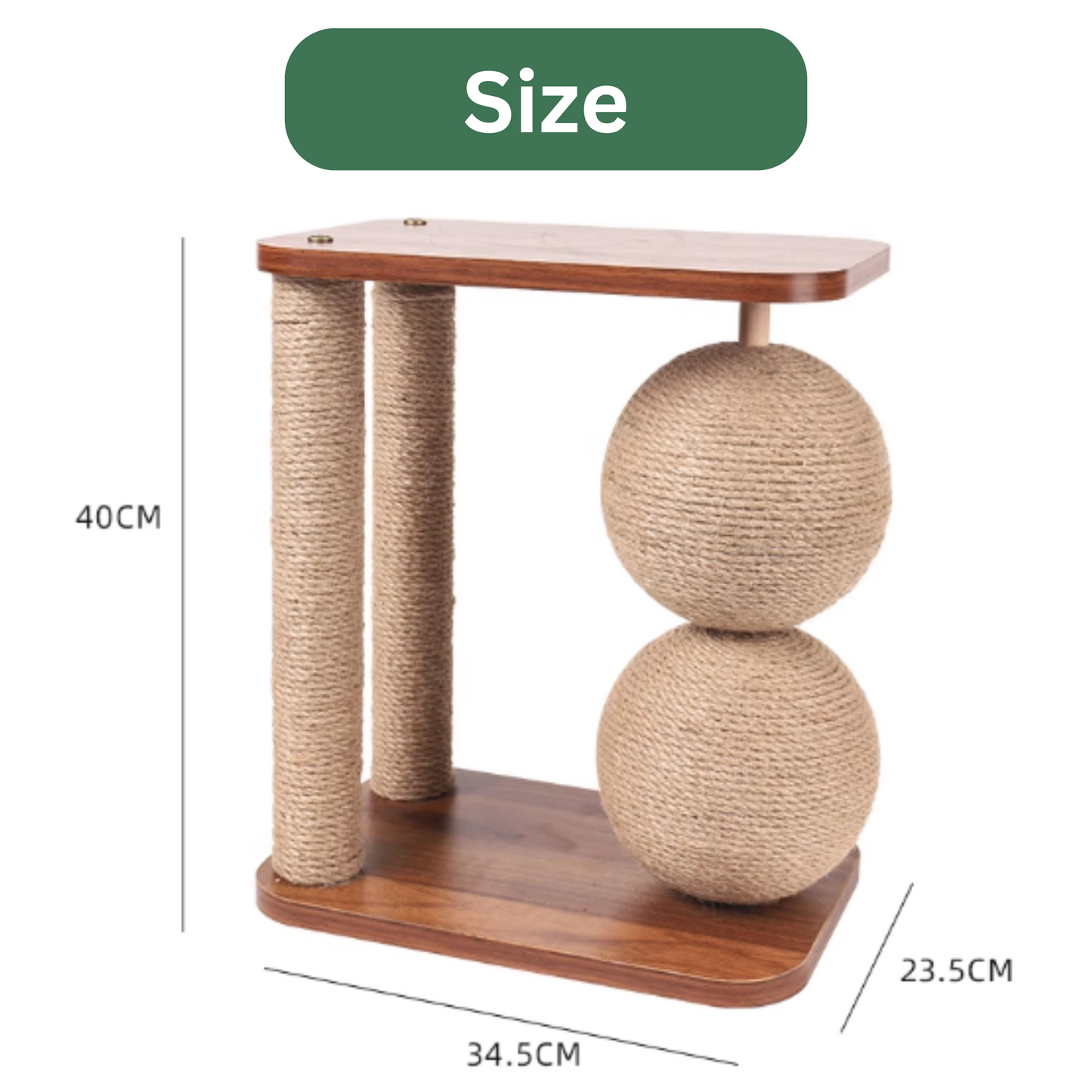 Scratcher Post - Double Ball (40cm)