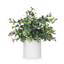 Artificial Small Purple Flower Table Plant in White Pulp Pot