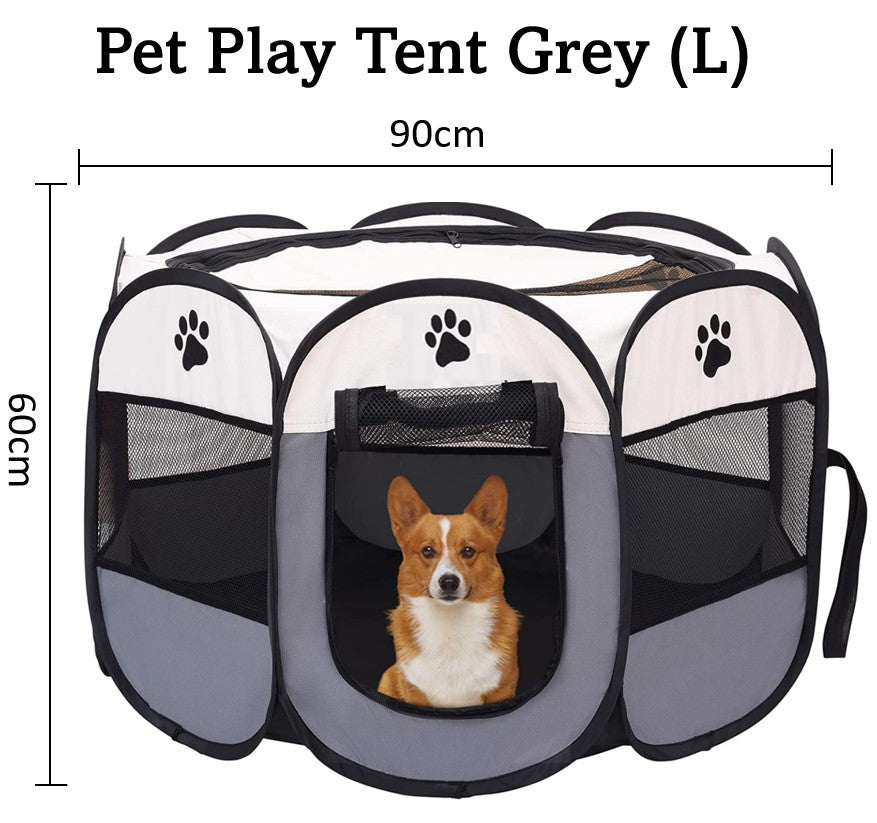 Pet Playpen Fence (Grey)