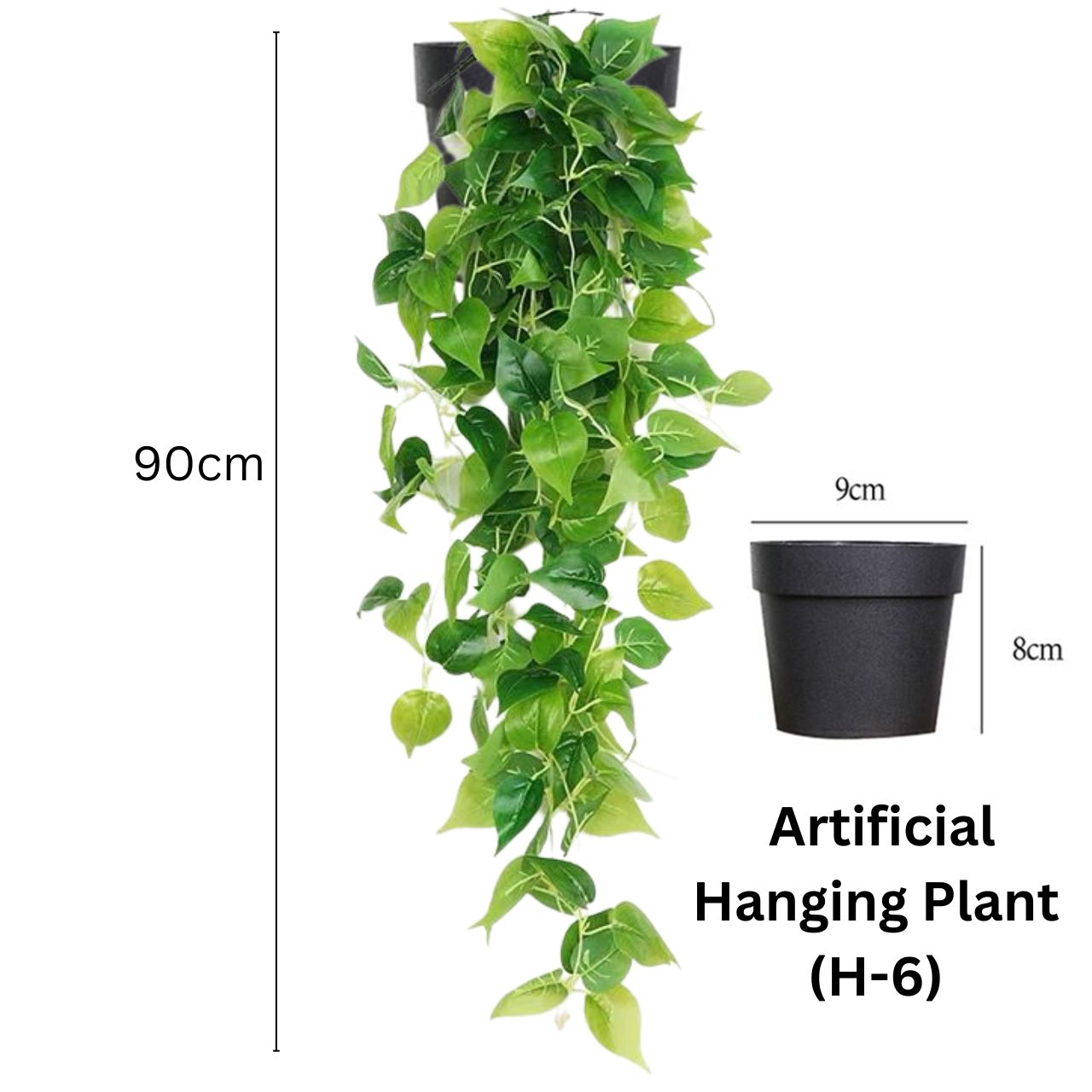 Artificial Hanging Plant in Black Pot