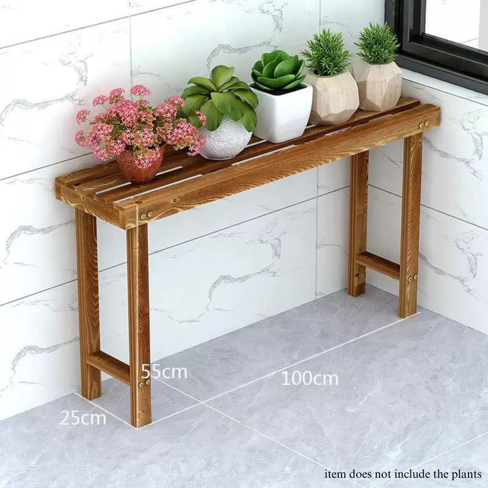 Naturally Rack Small Round Single Layer Wooden Rack (100cm)