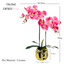 Artificial Pink Orchid in Ceramic Gold Pot (50cm)