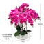 Artificial Pink Orchid (6 stalks) in Ceramic Pot - (60cm)