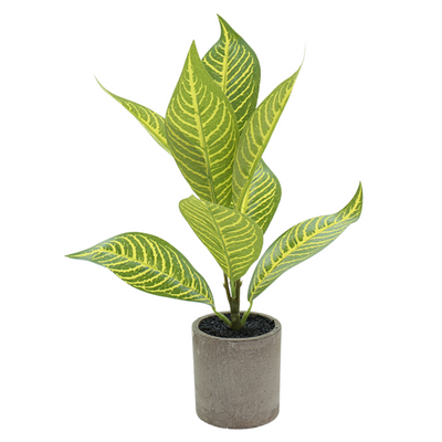 Artificial Small Potted Plant - Light Stone Pot (33cm)