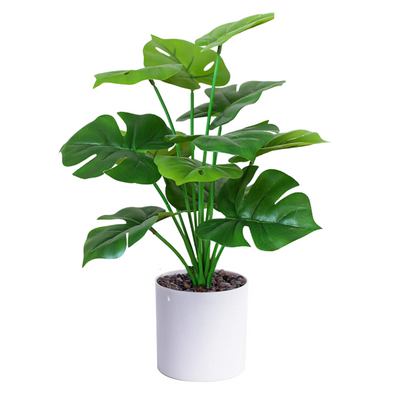 Artificial Small Potted Plant - White pot (33cm)