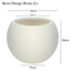 Plant Pot White Bowl Design - Simple and Elegant