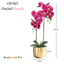 Artificial Orchid in Resin Gold Pot
