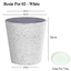 Thick Resin Cylindrical Pot (White)