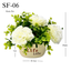 Artificial Small Flower Carnations in Plastic Pot