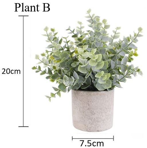 Artificial Small Eucalyptus with Frost Table Plants in Pulp Pot