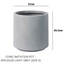 Imitation Round Plant Pot (Light Grey)