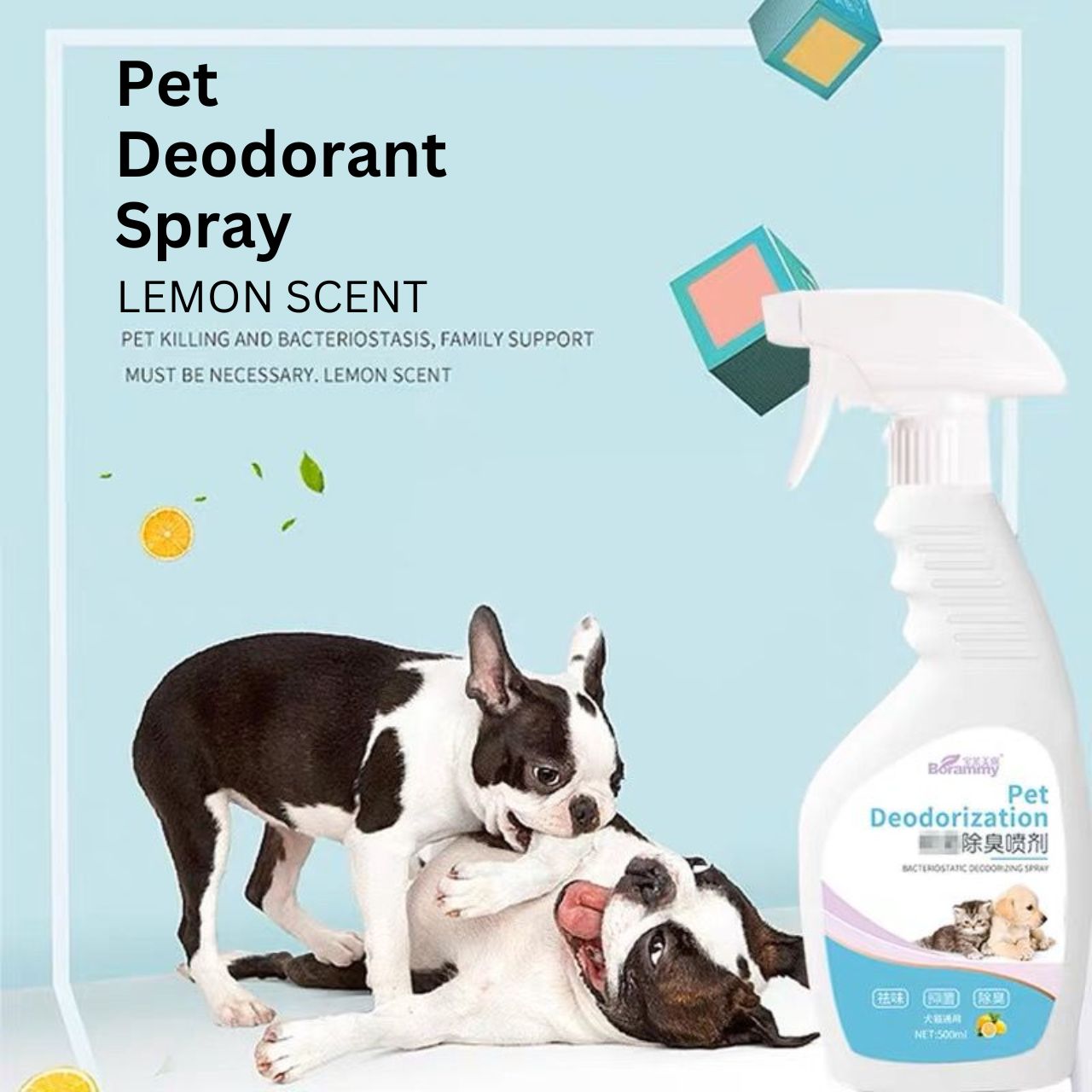 Pet Odor Eliminator Deodorant Spray (Lemon)