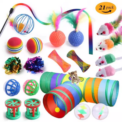 Cat Playing Toys Set (21 pcs)