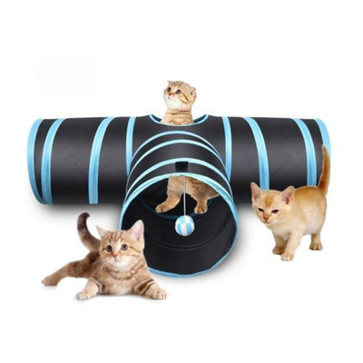 Cat Collapsible Indoor T-Type Tunnel