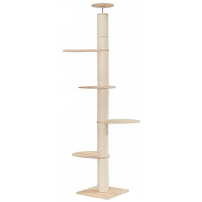 Wooden Ceiling Cat Condo - White (240cm - 260cm Heights)
