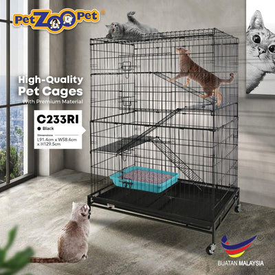Foldable Cat Cage C233RI