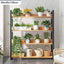 4 Tier Wooden Plant Rack (Metal Frame)