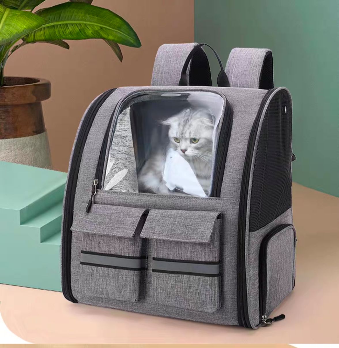 Pet Luggage & Backpack (Trolley Removable)