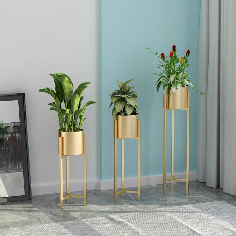 Plant Gold Pot with Gold Stand 60cm-90cm