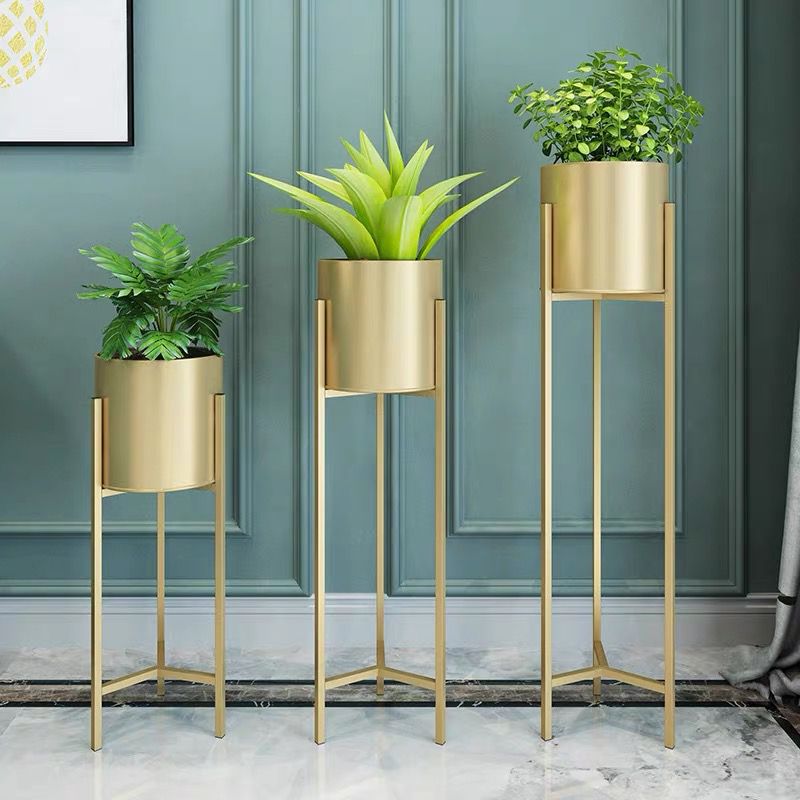 Plant Gold Pot with Gold Stand 60cm-90cm