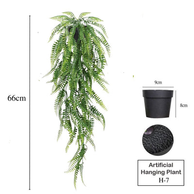 Artificial Hanging Plants In Black Pot H-7