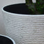 Thick Resin Cylindrical Pot (White)