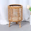 Mid-Century Rattan Planter Stand