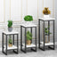 2 tier square plant rack Black