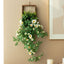 Artificial Little Daisy Eucalyptus Hanging Wooden Frame