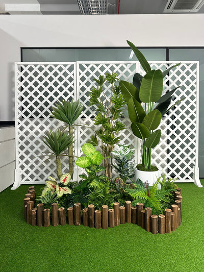 Set 1 - Artificial Plants + Wooden Fences