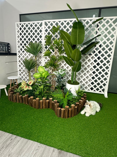 Set 1 - Artificial Plants + Wooden Fences