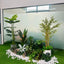 Set 2 - Artificial Plants + White Stone