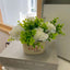 Artificial Small Flower Carnations in Plastic Pot