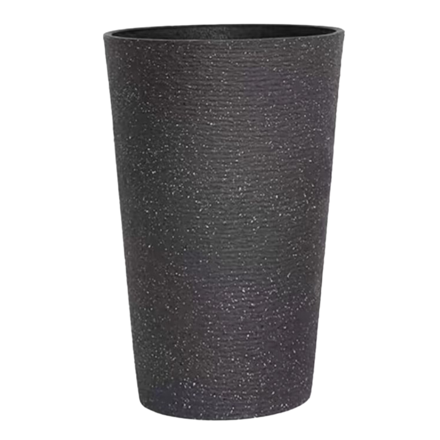 Ellipse Tall Imitation Cement Pot (Black)